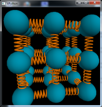 vpython crystal simulation